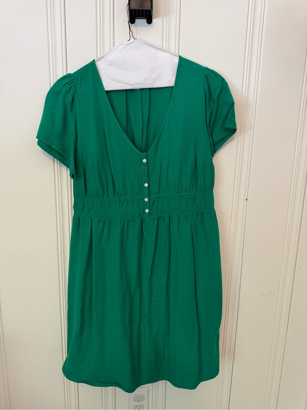Isabel Maternity by Ingrid & Isabel Emerald Green Short Sleeve Midi Dress